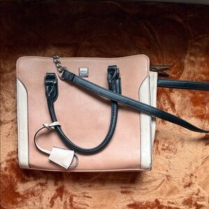 Nine West Pink and Cream Shoulder Bag
